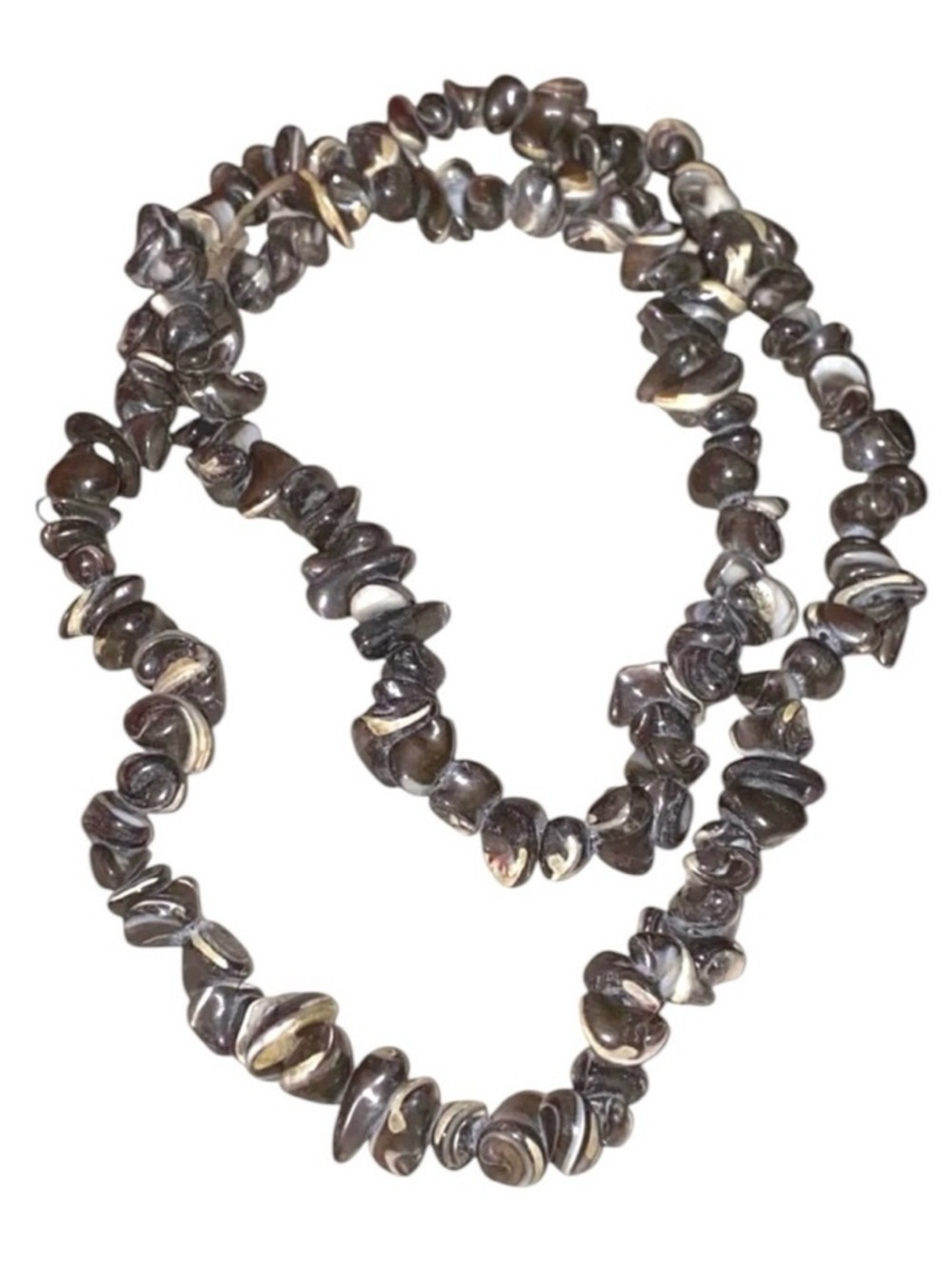 Vintage Banded Agate Beaded Bead Necklace